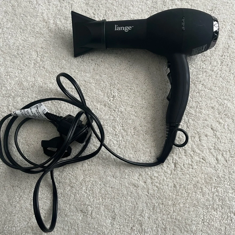Lange Le Reve Black Titanium Hair Dryer Matte Finish Handheld Design - Picture 2 of 4